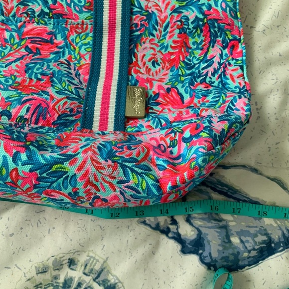 Lilly Pulitzer Vibrant Pink and Blue Tote - Picture 4 of 5